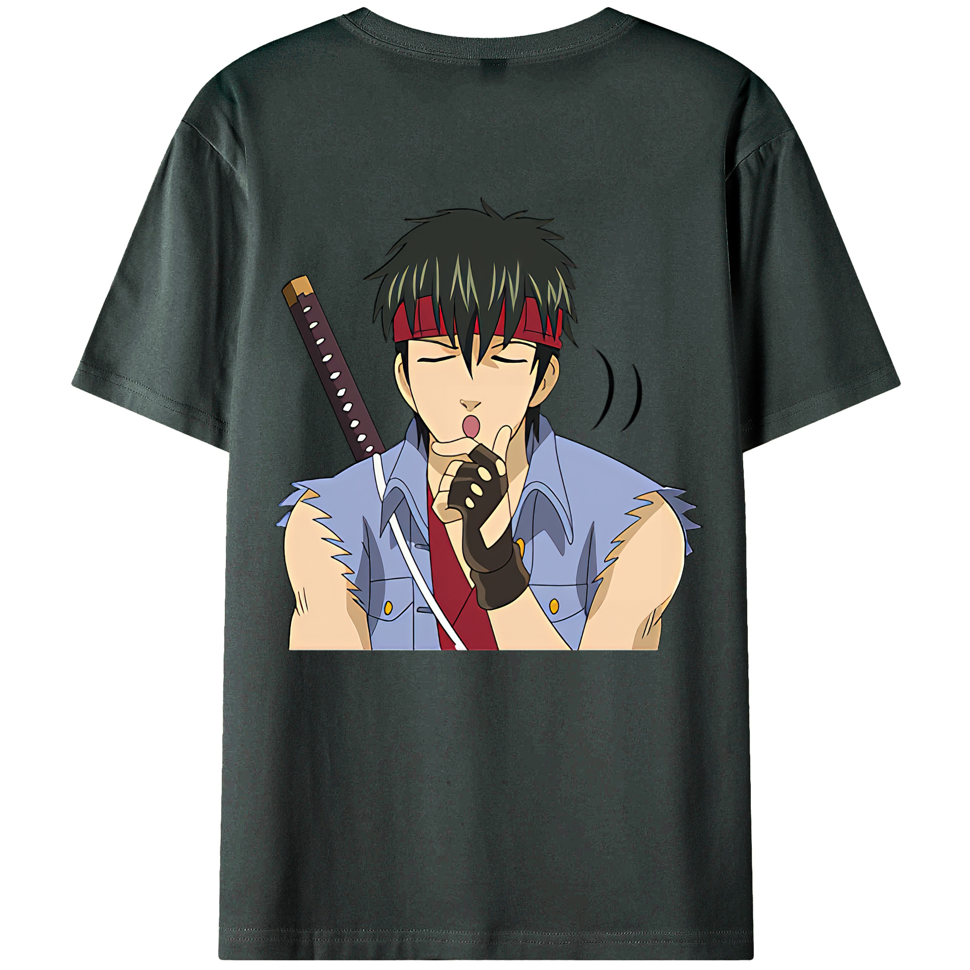 （画像用） ぎんたま 坂田銀時（さかたぎんとき） 神楽 志村新八（しむら しんぱち） GINTAMA Sakata Gintoki Kagura Shimura Shinpachi 綿100％ メンズ半袖Tシャツ（バックプリント） 通気性